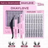 OKAYLOVE Lira Lash Clusters Kit Okaylovelashes with Long-lasting Lash Bond and Seal,Tweezers and Remover for DIY Eyelash at Home for Natural Makeup Girl Gifts #Summervibes DealsForYouDays, Beauty Products, Alt Makeup #sohochic #backtoschool