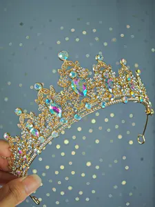 Elegant Wedding Bride Crown, Alloy Headpiece with Rhinestones, Luxury Bridesmaid Accessory, Perfect Gift for Weddings & Special Occasions