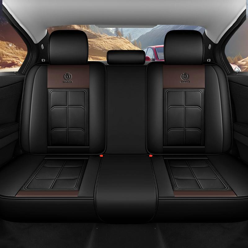 Premium PU Leather Car Seat Covers - Scratch-Resistant & Wear-Resistant - Full-Body Protection for 5 Seats - Water-Resistant & Easy to Clean - Seat Protection for All Seasons