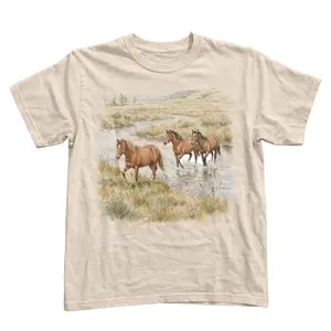 Gildan Men's and Women's T-shirt, Wild Horses Graphic Tee, Animal Tee, Unisex T-shirt, Gift T-shirt, Y2k Unisex Graphic Tees Gothic Grunge Emo Scene Amity Affliction Style Clothes Menswear Womenswear Streetwear