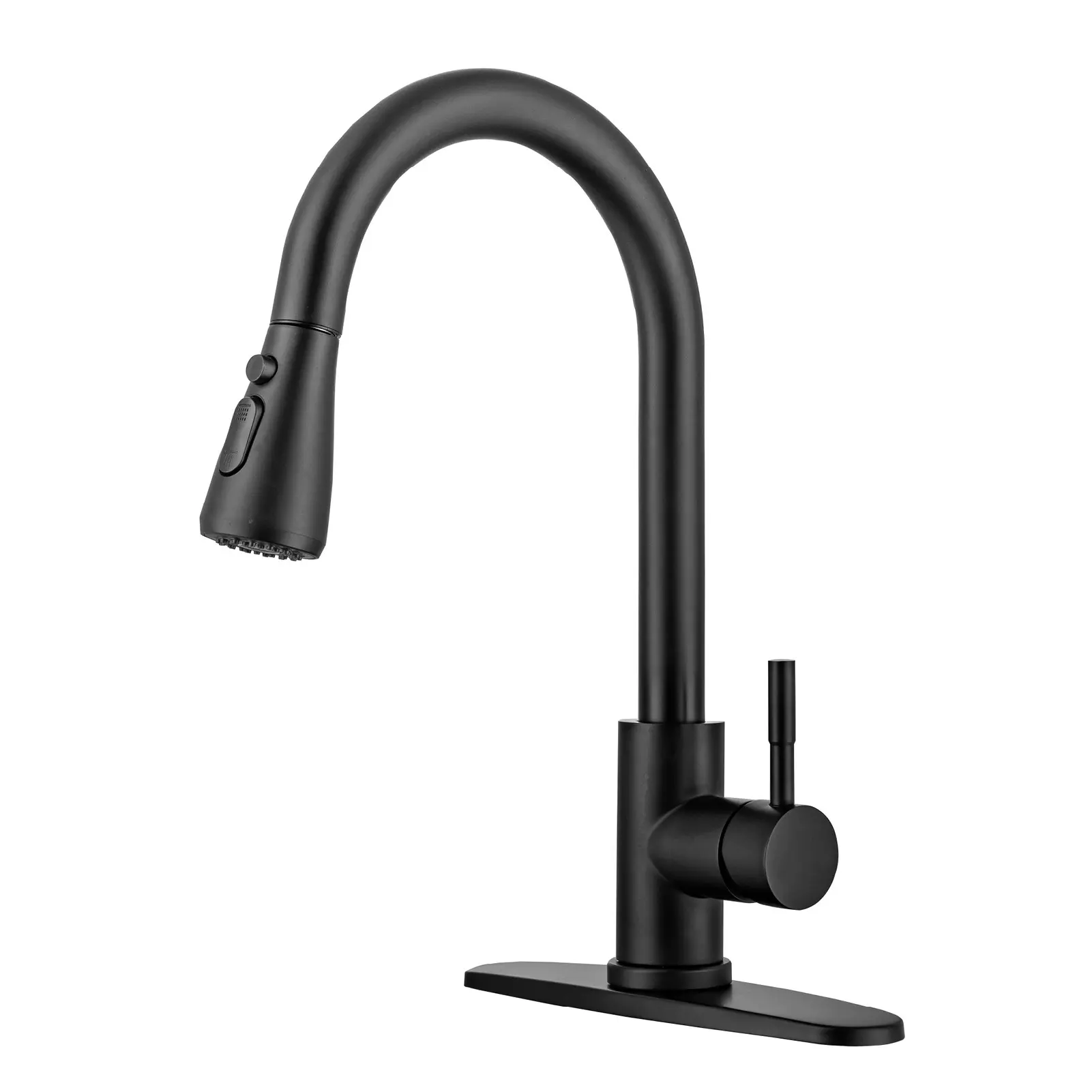 Kitchen Faucets, Brushed Nickel Kitchen Faucet with Pull Down Sprayer, High Arc Single Handle Stainless Steel Sink Faucets 1 or 3 Hole, Kitchen Sink Faucets for Farmhouse Camper Laundry Rv Bar, Pull Out Faucet