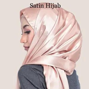 Muslim Silk Hijab Shawls Scarf for Women Satin Head Wraps Long Shawl shawl wrap