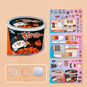 This set includes a 6pcs of 3D DIY Quiet Books featuring themes such as Bakery, Waffle Maker, Hamster Caretaker, Korean Fried Chicken, Turkey Noodle, and Spicy Stir-fried Rice Cake.It is a pre-cut paper craft kit designed for both creative play and educat