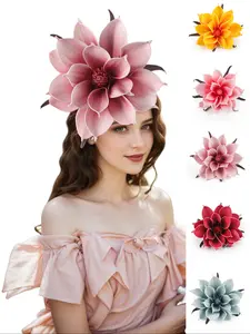 1pcs Flower Claw Clips for Women Thick Hair Flowers Large Claw Clip Lotus Flower Hair Clips for Women Clawclip Hairclip Pretty Hairclips Floral Hair Claws Accessories for Bridal Wedding Birthday Party