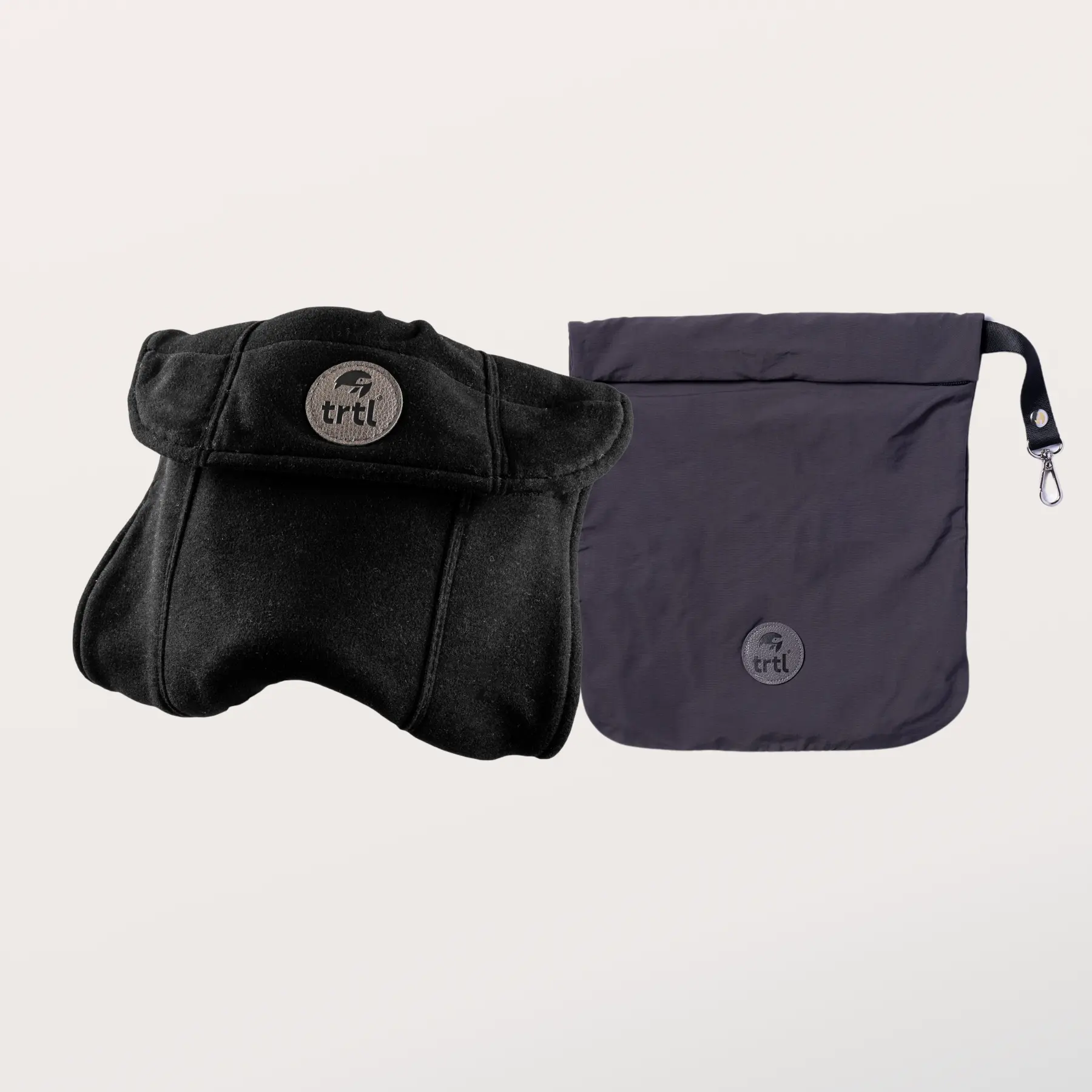 TRTL Travel Pillow - Warm, Wash-Easy Clean, Book-Size Pack, Patented Neck Hold (For Travel Use)