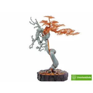 GOLD Bonsai Copper Wire Tree Sculpture, best gift, handcraft, brand new, home decor