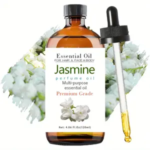 120ML Jasmine Scented Premium Essential Aromatherapy Oil, Long-Lasting Fragrance, Home Use, Nail Hair Skin Care, Massage Diffuser Humidifier, Wellness
