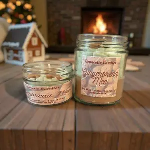 Copacetic Candles Gingerbread Men Candle - Ginger Clove & Nutmeg for Winter Morning Dessert Memories