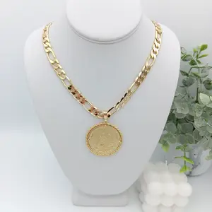 Yordy Necklace with Mexican Centenario Coin Pendant 14K Gold-Plated High-Quality Design Unique Piece for Everyday Wear and Special Occasions
