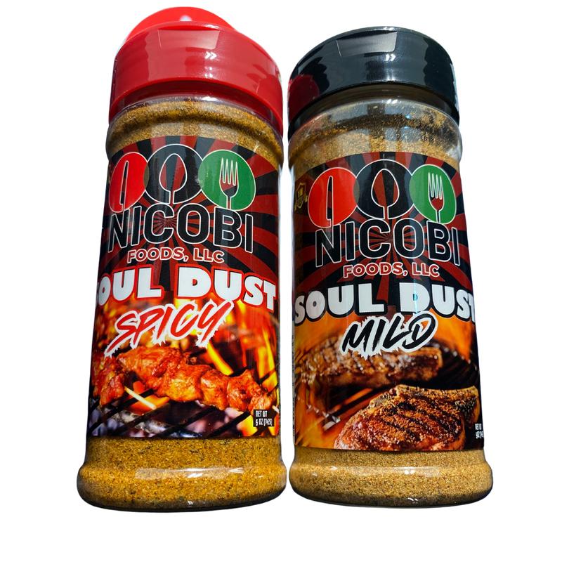 Nicobi Foods Soul Dust Spicy – Savory, Smooth & All-Purpose Flavor in Every Shake (5 oz) Infused Ghost Pepper.
