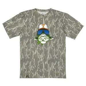 Bill Dance Bass Washed Out Tee, Mossy oak bottomland camo t-shirt