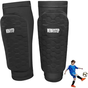 Soccer Shin Guards for Kids Youth Adult, with Honeycomb Lightweight Shin Guard Sleeves for Ski, Shin Pads for Football Baseball Boxing MTB