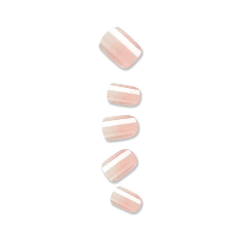 colorFX by Impress No Glue Fake Press On Nails - Connection | Solid, White, Short, Squoval, Manicure