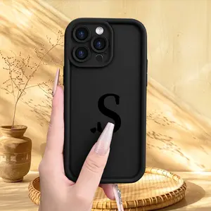 Creative Letter S Painted Pattern Phone Case, Thick Full-Body Protection, Shockproof And Drop-Resistant Matte TPU Soft Protective Cover, a Gift for Both Men And Women for Birthdays Or Holidays, Compatible with Iphone 16, 15, 14, 13, 12, 11, XS, XR, X, 7,