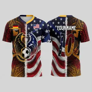 [Custom Name&Number] Half USA Half Germany Custom Jersey, Personalized Half USA Half Germany Soccer Shirt 2026, Custom Name and Number Sportswear, Men's Gift, Gift For Dad, Fathers Day