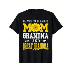 Summer t Shirts Blessed To Be Called Mom Grandma Great Grandma Mother's Day T-Shirt