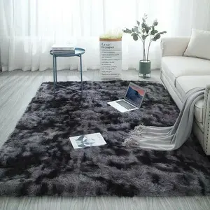 Super Soft Indoor Modern Rugs, Anti-Skid Washable, Carpet Floor Mat,63" x 91", Dark Grey