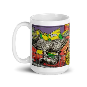 Chips White glossy mug