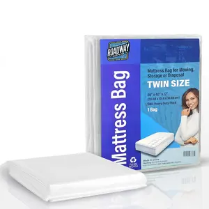 Super Heavy Duty 5 Mil Twin Mattress Bag for Moving, Storage & Disposal - Durable Cover toppers