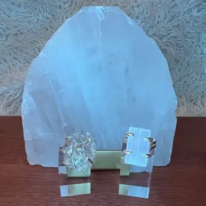 Rare Gift Set • Blue Onyx Tower  • Selenite Stand • Selenite Ring • Smoky Quartz Ring