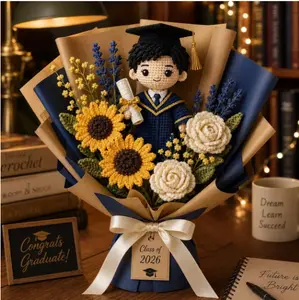 { FLASH SALE } Custom Crochet Graduation Bouquet  | Personalized Full Grad Doll & Handmade Forever Flowers | Class of 2026 Aesthetic Graduation Gift for Daughter, Best Friend & Girlfriend | Premium Quality Keepsake Bouquet | Fast Shipping 2026