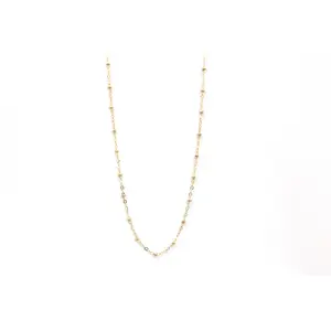 Dainty Bead Fashion Chain - 14k Yellow Gold