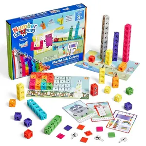 hand2mind MathLink Cubes Numberblocks Activity Sets, 30 Preschool Learning Activities, Counting Blocks, Linking Cubes, Educational Toys for Kids, Number Games, Math Manipulatives Kindergarten