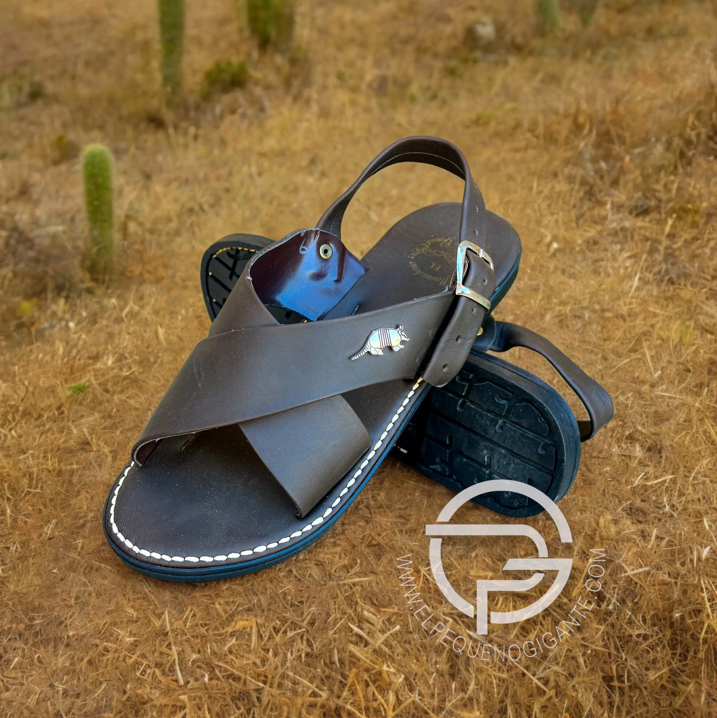 Cafe - Huarache Cruzado 100% Piel