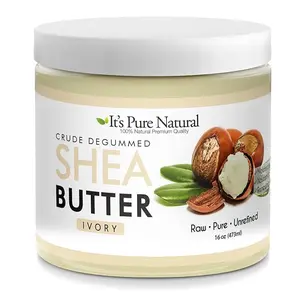 It's Pure Natural -  "Degummed" African Ivory Shea Butter (16 oz) – 100% Pure & Natural Body Butter Body Care