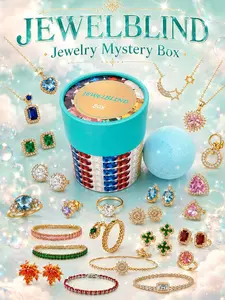 Jewelry Mystery Box – Contains random exquisite necklace, earrings, bracelet, pendant & adjustable ring – Cute surprise fun gift for parties, Valentine’s Day, Mother’s Day, bridal shower – With bomb-style reveal design! #bathbombreveal”