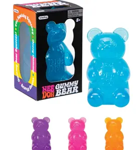 Gummy Bear - Sensory Fidget Toy with Jelly-Like Filling - 3.5 Tall - Colors May Vary (Pack of 1)