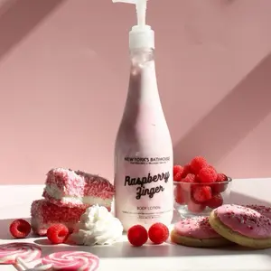 Raspberry Zinger Vegan Cruelty Free Body Lotion 12oz Bottle with Pump for Daily Moisturizer & Skin Repair Natural Oils & Butters Cruelty-Free Cosmetic