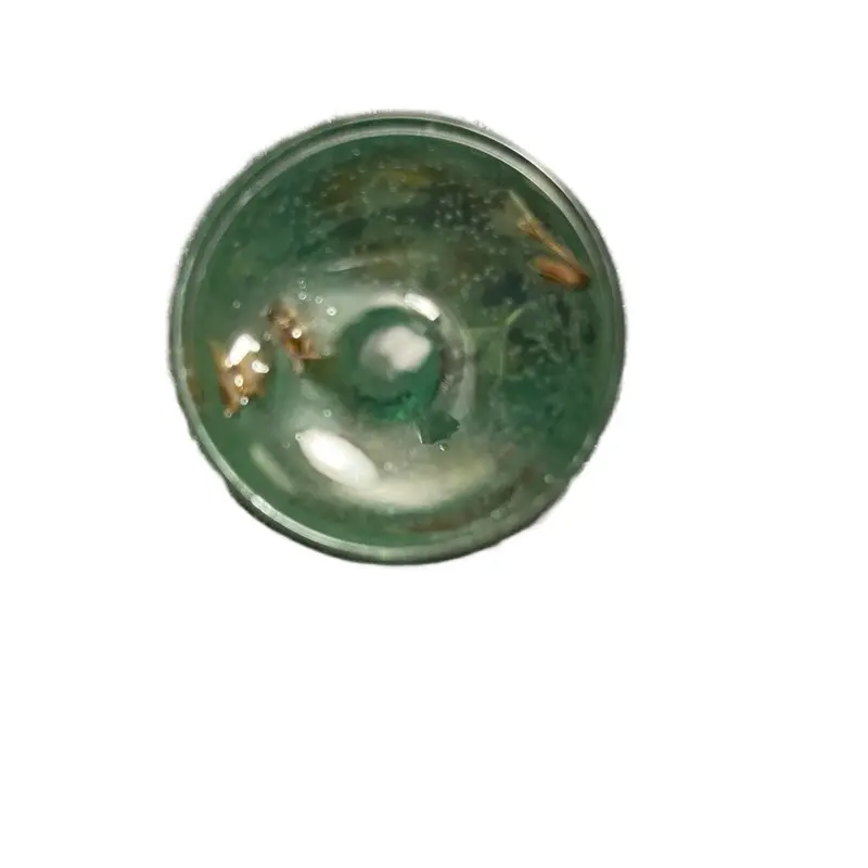 Green Forest Jelly Candle - Decorative Candle with Green Wax and Natural Accents - Ornaments