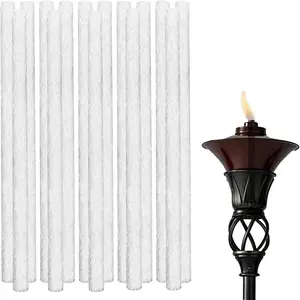15Pcs Light Long Life Fiberglass Replacement Wicks for Tiki Torch,Lighting Torches Wick,Long-Lasting Planet-Friendly Wicks,Bottle Oil Lamp Wicks