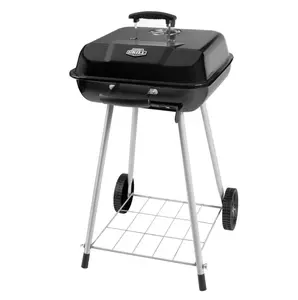 Expert Grill 17.5 Inch Charcoal BBQ Grill with Wheels, Adjustable Air Dampers and Durable Steel Construction, Portable Outdoor Cooking Grill for Camping, Tailgating, Patio Gatherings and Backyard Cookouts
