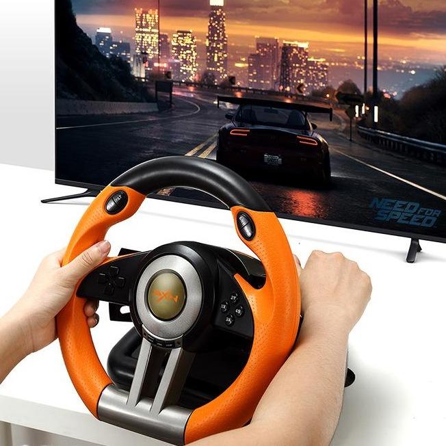 Winter Break Must-Have! PXN V3 Pro Racing Wheel Full Set with Pedals & Shifter, F1 Simulation Driving, Plug&Play, PC/Xbox/Series X/S/PS4/Switch， PS5 Playable via N7 Adapter, Home Racing Game Controller