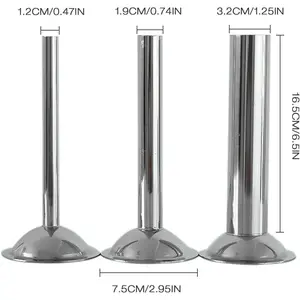 3 Pieces Sausage Stuffer Kit Stainless Steel Grinder Tubes for Size 10 and 12 Meat Grinder Food Maker Kit, for #12 Food Grinder (#12)