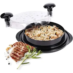 Chicken chopper tool rotation - chicken breast chopper, grinder and Chicken Breast Shredder with meat tenderizer and cleaning brush, ergonomically designed for chopping chicken, pork, beef, etc