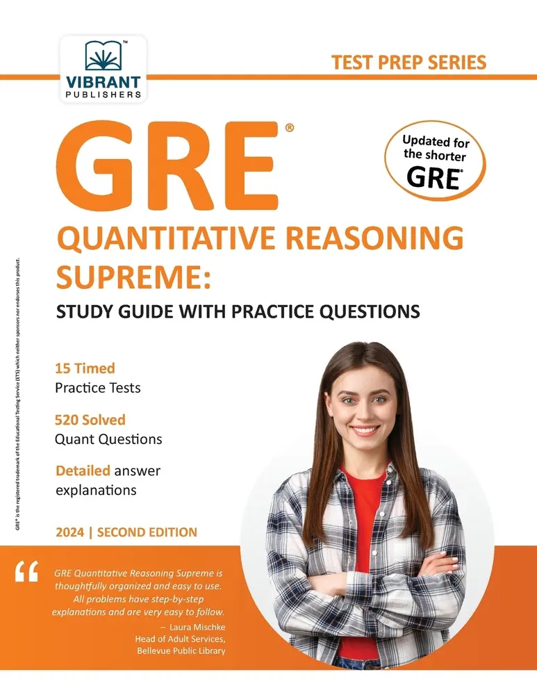 USED-GRE Quantitative Reasoning Supreme: Study Guide with Practice Questions by Publishers, Vibrant (Paperback)