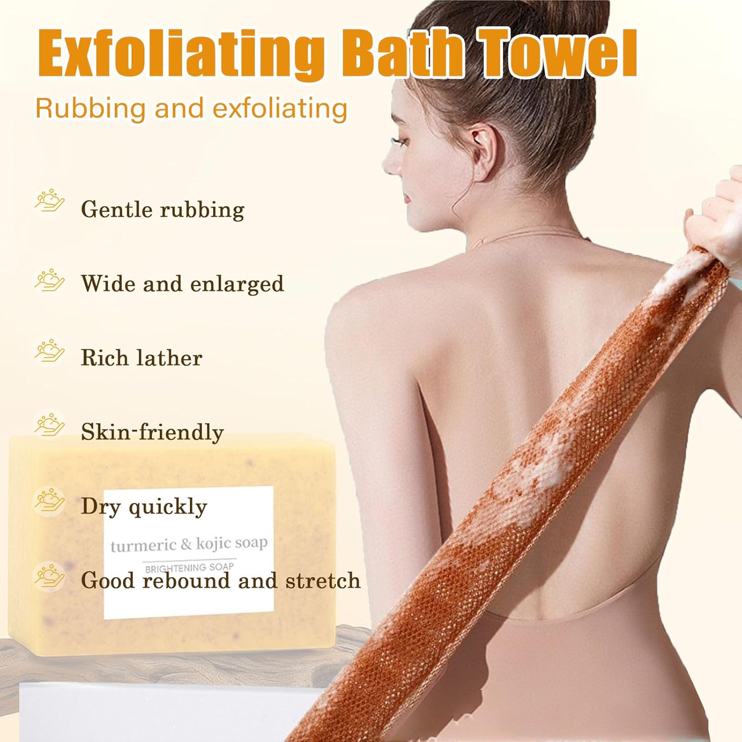 Lemon Turmeric Kojic Soap,Natural Handmade Soap,Turmeric Soaps Bar for Face and Body, Smooth Skin Tumeric Soapes,Deep Cleansing Soaps for Men & Women