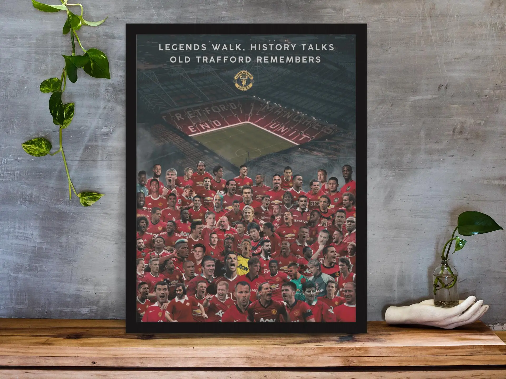 Manchester United Legends Poster: Red Devils Tribute (Digital) (Unframed Print Only)
