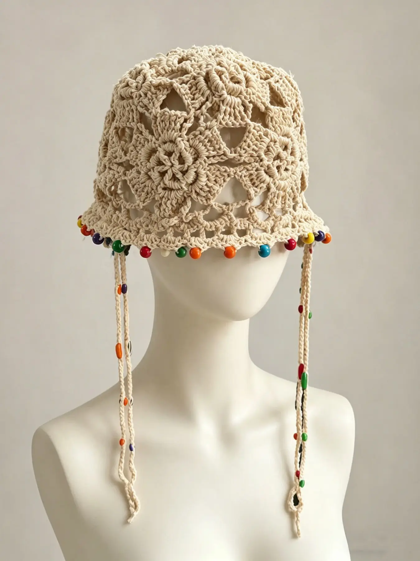French Vintage Handmade Crochet Hollow Knit Hat, Elegant Breathable Sun Protection Cap for Women, Spring Summer Fashion Accessory, Sunscreen Hat, Handcrafted Cap, Fashion Hats