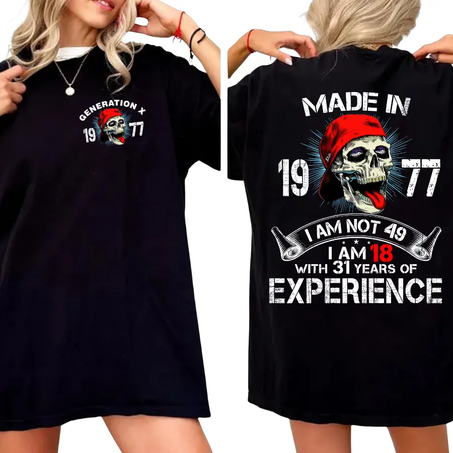 Generation X Custom Year Badass Generation T-shirt, Gen X FAFOT Shirt - 100% Cotton Top Unisex Comfort Womenswear, Custom Year Of Birth Shirt