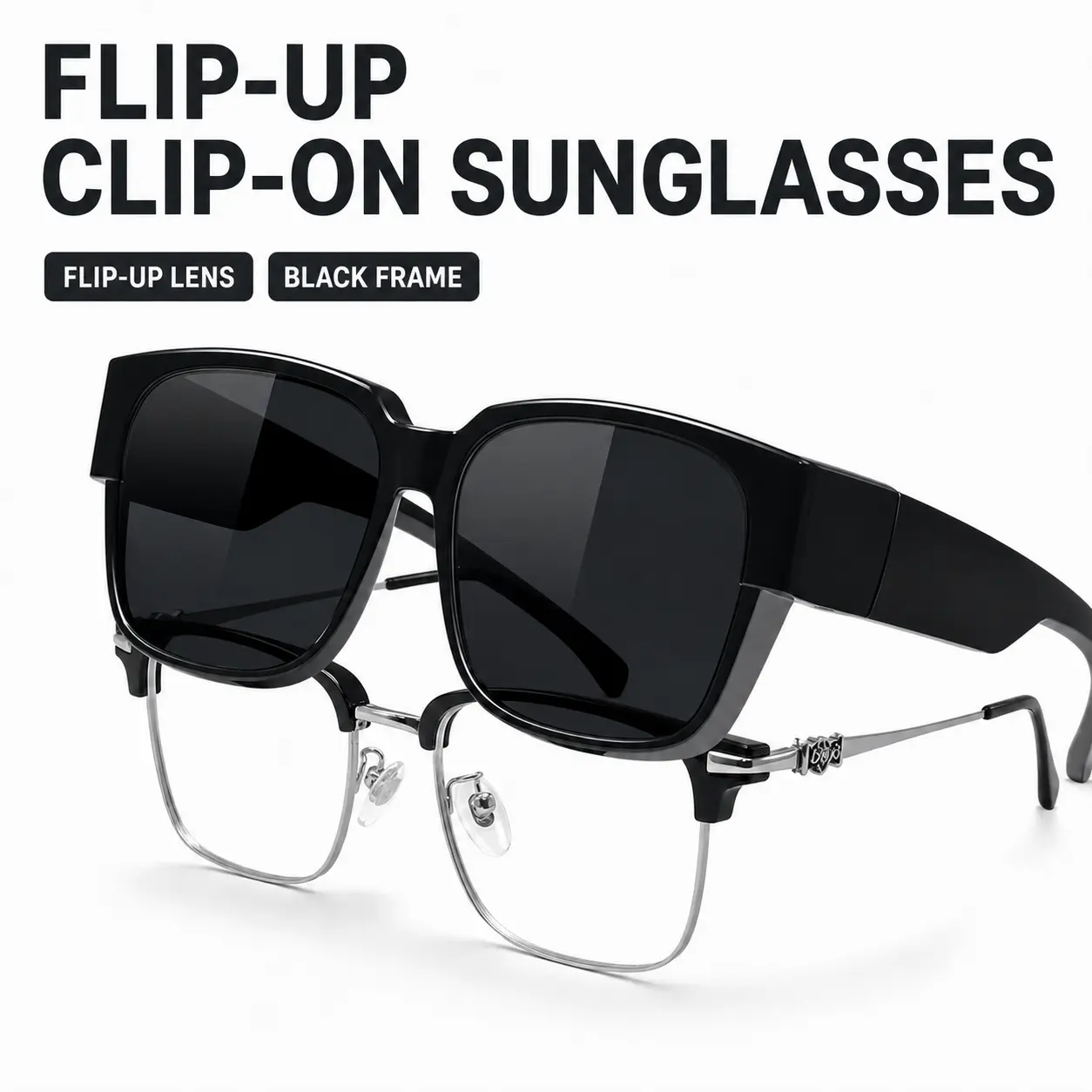Fit-Over Sunglasses for Men and Women, Oversized Square Driving Shades, Regular and Polarized Options for Outdoor Use