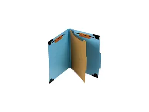 Smead 65105 Four Section Hanging Classification Folder, Pressboard/Kraft, Letter, Blue