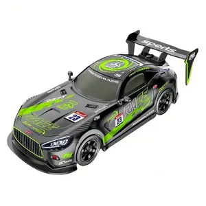 Remote control drift car, remote control drift racing car, 2.4GHz four-wheel drive high-speed racing car, top speed exceeding 20 km/h, with LED lights and tail spray function, remote control car toy gift for teenagers and adults.