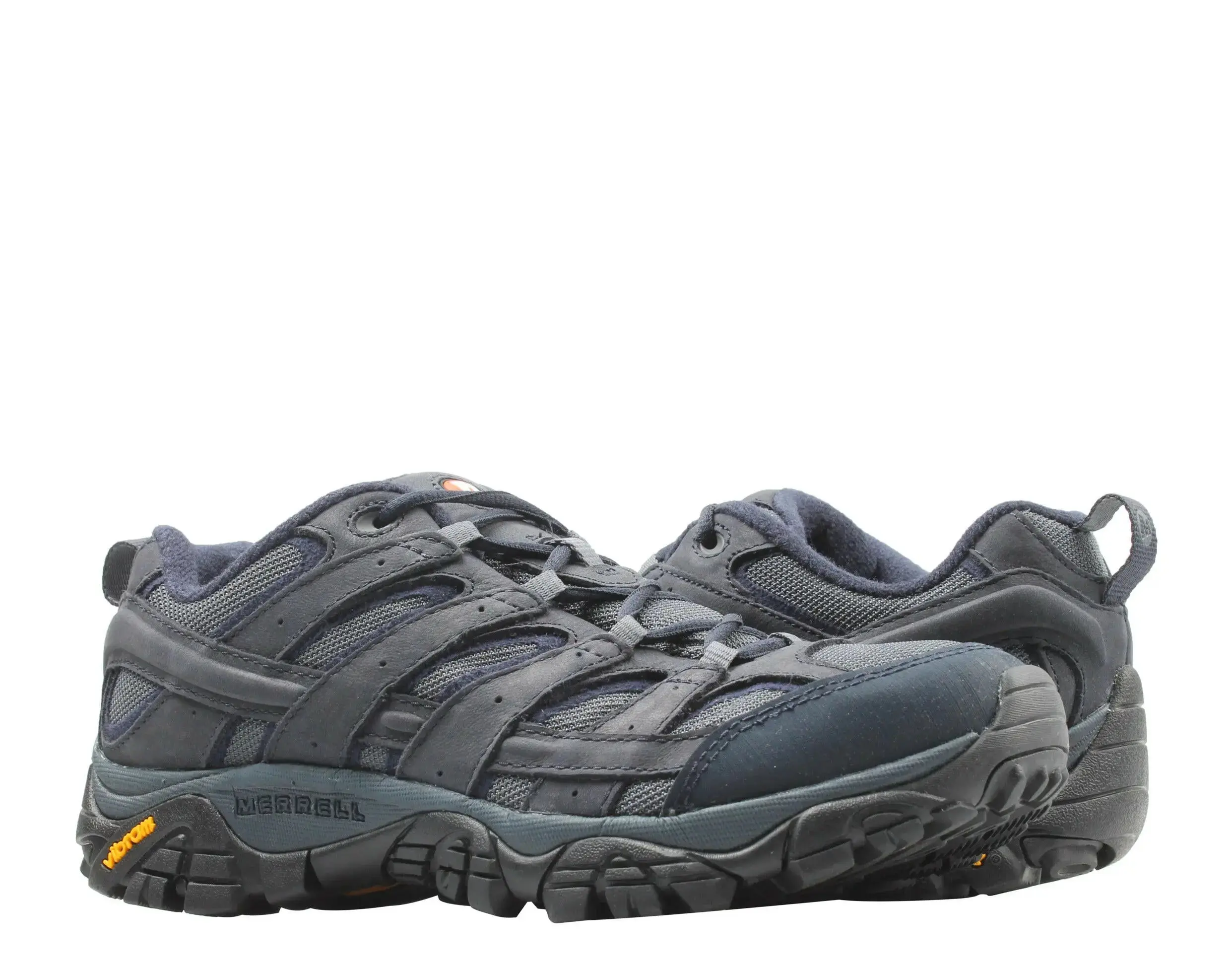 Merrell Moab 2 Smooth Hiking Shoe in Navy Leather | Men's