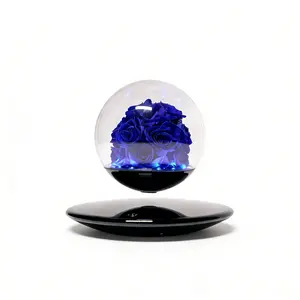 Magnetic Levitation Blue Everlasting Lamp Creative Christmas Gift Romantic Glowing Ornament Tech Style Home Decor