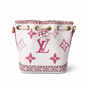Pre-owned Louis Vuitton Canvas Shoulder Bags BJ11021L04098 Neo Nano White&Pink Shoulder Bag