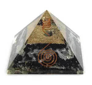 Orgonite Pyramid with Black Tourmaline & Copper Coil –  by Lil Jon